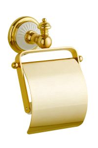 BOHEME Palazzo Bianco 10101 | держатель для туалетной бумаги (золото/керамика) ― поставщик сантехники и отопительного оборудования SAN-GROZE