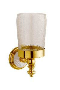 BOHEME Palazzo Bianco 10104 | стакан для зубных щёток (золото/керамика) ― поставщик сантехники и отопительного оборудования SAN-GROZE