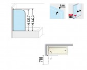2BOX DOCCE IBIS 8750ATR0 | поворотная шторка для ванны (реверсивная модель)