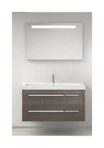 Berloni Bagno DOM DO0045/1410 | комплект мебели для ванной комнаты (серый тик) ― поставщик сантехники и отопительного оборудования SAN-GROZE
