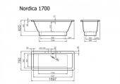 Vispool Nordica 1700 | свободностоящая ванна 1697x750