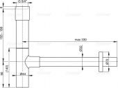 Alcaplast Design A402 | сифон для раковины цилиндрический