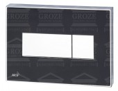 ALCAPLAST M1374 | клавиша смыва с цветным вкладышем для унитаза (цвет чёрный глянцевый)