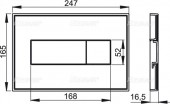 ALCAPLAST M1370 | клавиша смыва с цветным вкладышем для унитаза (цвет белый)