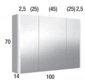 Berloni Bagno SN47SX/100 | шкаф зеркальный (левый)