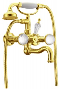 BOHEME Imperiale Presente 333 | смеситель для ванны (золото/swarovski) ― поставщик сантехники и отопительного оборудования SAN-GROZE