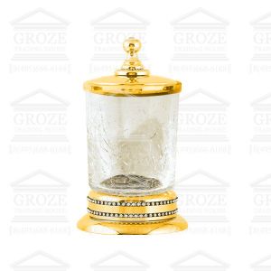 Boheme Imperiale 10415 | стакан для ватных дисков (золото/swarovski) ― поставщик сантехники и отопительного оборудования SAN-GROZE