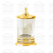 Boheme Imperiale 10415 | стакан для ватных дисков (золото/swarovski)