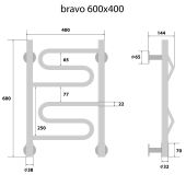 Energy Bravo | электрический полотенцесушитель 600x400