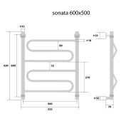 Energy Sonata Lux | водяной полотенцесушитель 600x500