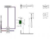 Flova Design Themostatic Quadro | термостатическая душевая система скрытого монтажа (хром)