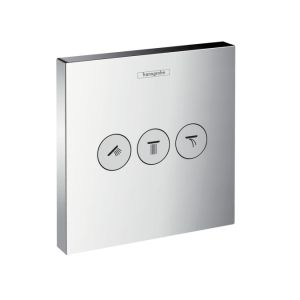 Hansgrohe ShowerSelect 15764000 | запорный вентиль для 3 потребителей (хром) ― поставщик сантехники и отопительного оборудования SAN-GROZE