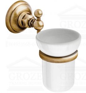 Nicolazzi Classica 1488 | настенный стакан для зубных щёток (бронза/керамика) ― поставщик сантехники и отопительного оборудования SAN-GROZE