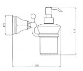 Nicolazzi Teide 1489CR | настенный дозатор для мыла (хром/керамика)