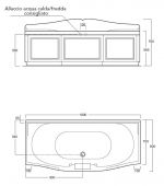 Simas Arcade PFN 18 | фронтальная панель для ванны (орех)