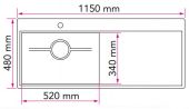 Stala Desire MonoEdge G52-115-L | мойка для кухни с крылом 52x34 (левая)