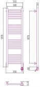 Сунержа Богема 00-0505-1230 | электрический полотенцесушитель 1200x300 (перемычка прямая)